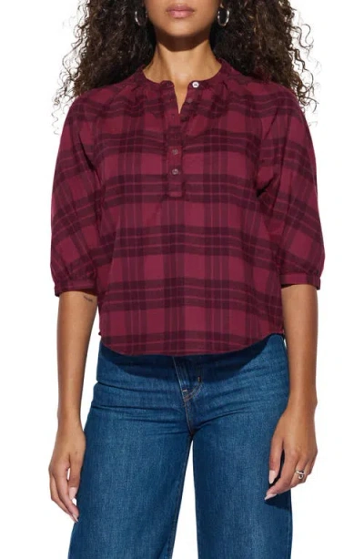 Nation Ltd May Plaid Pima Cotton Flannel Top In Party Plaid