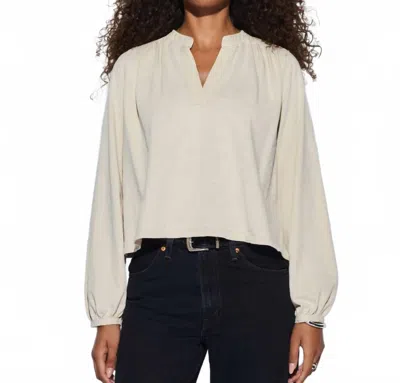 Nation Ltd Maya V-neck Top In Parchment In White
