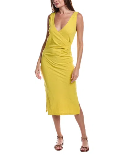 Nation Ltd Melrose Straight Column Midi Dress In Yellow