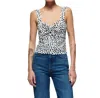 Nation Ltd Mercy Twist Front Tank In Abstract Dot In Multi