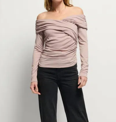 Nation Ltd Mika Off Shoulder Top In Whisper In Multi