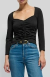 NATION LTD NATION LTD MIKAELA RUCHED COTTON TOP