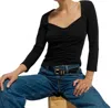 NATION LTD MIKAELA TOP IN JET BLACK