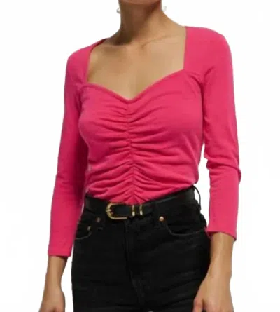 Nation Ltd Mikaela Top In Pink Flambe