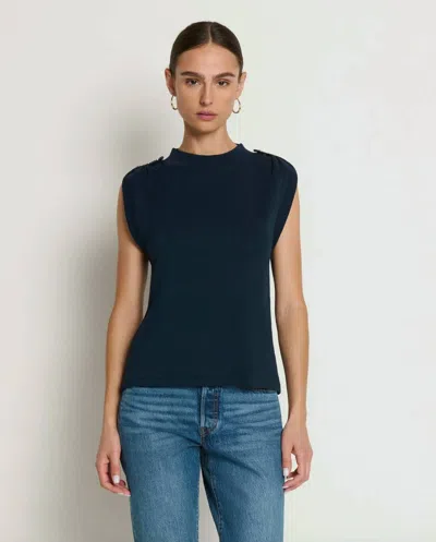 Nation Ltd Mikka Buttoned Shoulder Tank In Night Sky In Blue