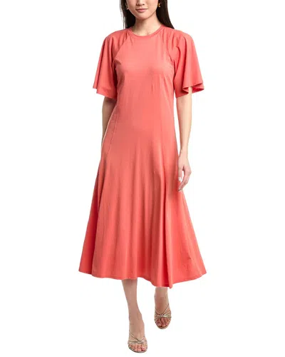 Nation Ltd Milley Raglan Midi Dress In Red