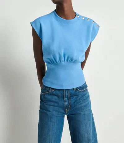 Nation Ltd Nadia Knit Sweatshirt In Laguna In Blue