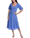 Nation Ltd Narda Balloon Sleeve Linen Midi Dress