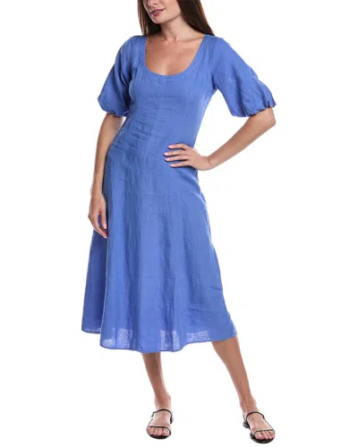 Nation Ltd Narda Balloon Sleeve Linen Midi Dress