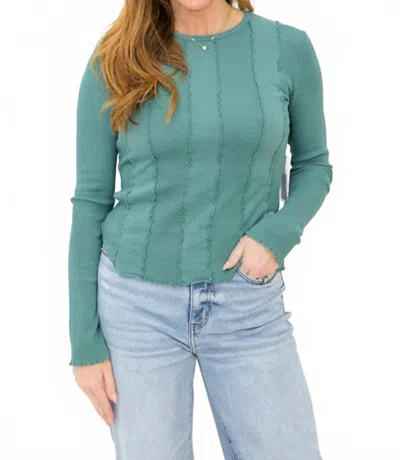 Nation Ltd Nico Seamed Top In Spruce In Green