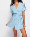 Nation Ltd Nida Wrapped Button-up Dress In Shirting In Multi