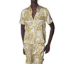 Nation Ltd Odin Button Up Shirt In Gold Botanical Floral In Multi