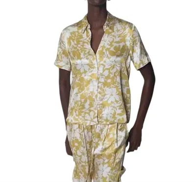 Nation Ltd Odin Button Up Shirt In Gold Botanical Floral In Multi
