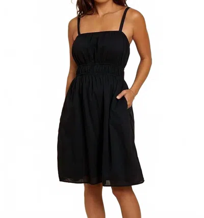 Nation Ltd Opal Elasticated Sundress In Jet Black