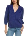 Nation Ltd Palo Luxe Bohemian Blouse In Blue