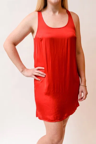 Nation Ltd Paloma Shift Dress In Red In Orange