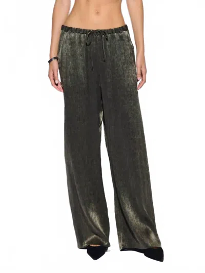 Nation Ltd Paloma Wide Leg Pant In Graphite Foil In Transparent