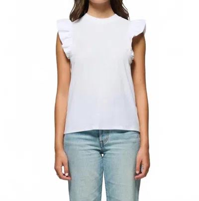 Nation Ltd Paulette Ruffle Tank In White