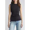Nation Ltd Paz Draped Muscle T-shirt In Black