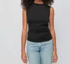 Nation Ltd Paz Draped Muscle T-shirt In Black