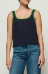 Nation Ltd Peggy Sue Two Tone Sweater Tank In Night Sky In Blue