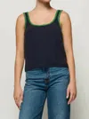 Nation Ltd Peggy Sue Two Tone Sweater Tank In Night Sky In Blue