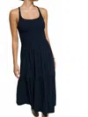 Nation Ltd Penelope Cross Back Midi Dress In Night Sky In Black