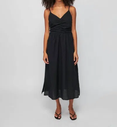 Nation Ltd Peppa Rouched Sundress In Jet Black