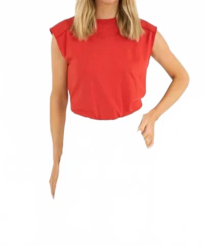 Nation Ltd Perry Muscle Tank In Aurora Red In Multi