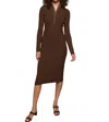 Nation Ltd Phoebe Turtleneck Dress In Dark Chocolate In Multi