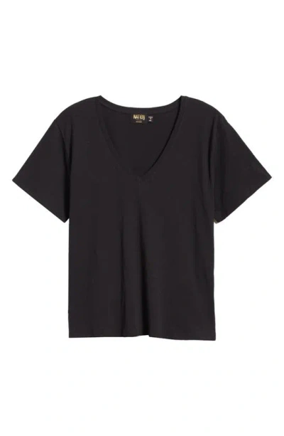 Nation Ltd Phoenix Oversize Cotton & Linen T-shirt In Black