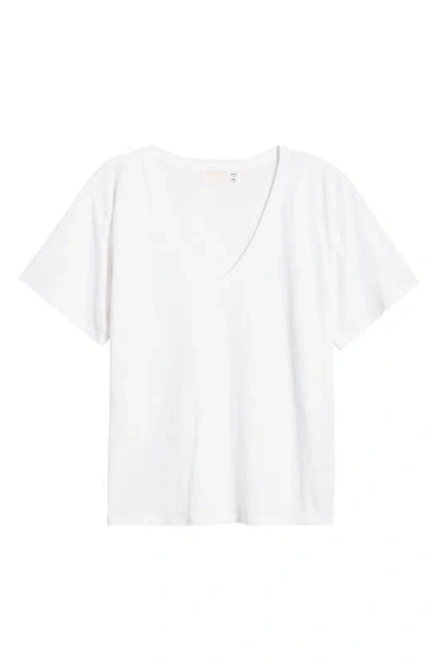 Nation Ltd Phoenix Oversize Cotton & Linen T-shirt In White