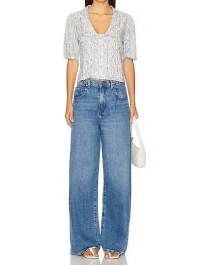 Nation Ltd Pia Pintuck Blouse In Porcelain Floral Vines In Multi