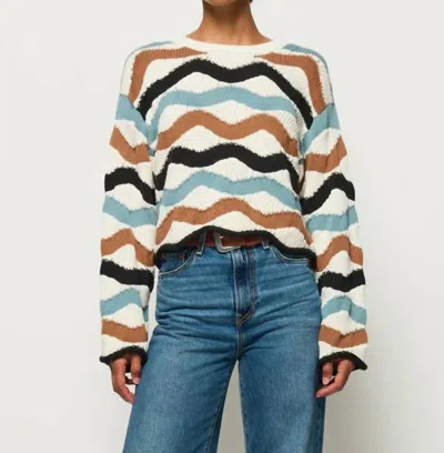 Nation Ltd Poppy Pullover Sweater In Multi Waves