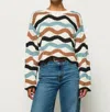 Nation Ltd Poppy Pullover Sweater In Multi Waves