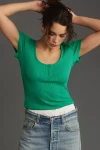 Nation Ltd Quinn Wrap-back Tee In Green