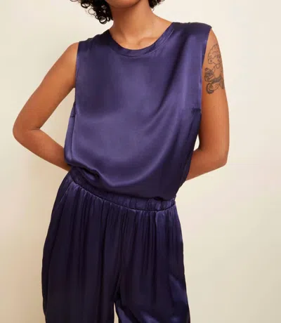 Nation Ltd Rachel Tie Back Tank Top In Navy In Blue