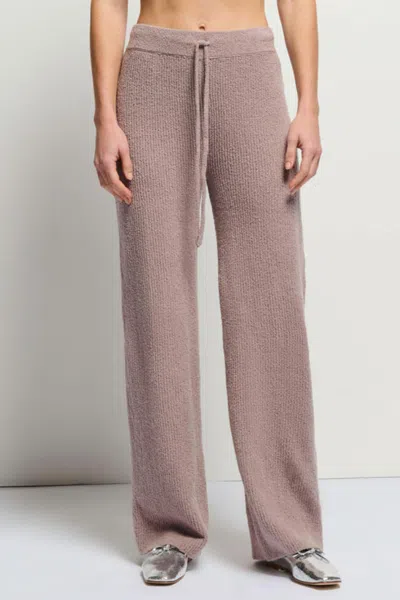 Nation Ltd Rachelle Cozy Ribbed Pant In Whisper In Brown