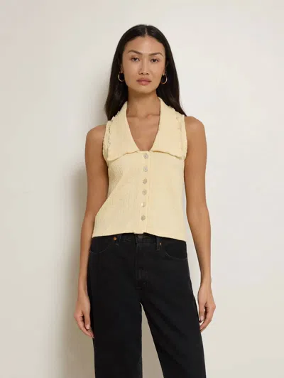 Nation Ltd Rae Collared Tank In Banana In Multi