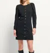 Shop Nation Ltd Rae Placket Front Dress In Black