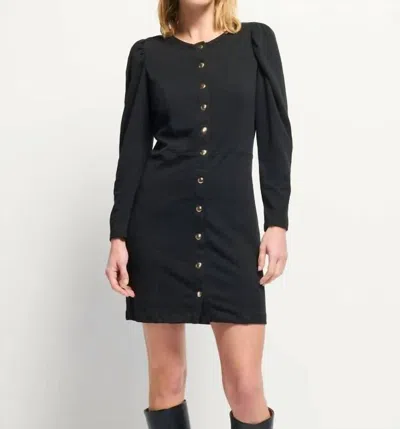 NATION LTD RAE PLACKET FRONT DRESS IN BLACK