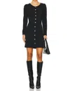 Nation Ltd Rae Placket Front Skirt Dress In Black In Black