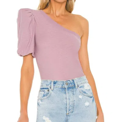Nation Ltd Raina One Shoulder Tee In Lilac In Blue
