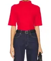 Nation Ltd Reed Mock Neck Top In Red Shoes In Red