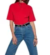 Nation Ltd Reed Mock Neck Top In Red