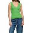 Nation Ltd Reese V-neck Tank Top In Lime In Gold