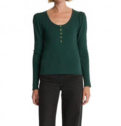 Nation Ltd Reeva Henley Top In Pine In Green