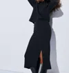 Nation Ltd Reid Midi Skirt In Jet Black In Black