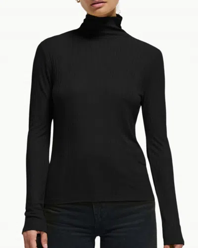 Nation Ltd Renee Turtleneck Top In Jet Black