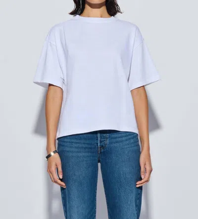 Nation Ltd Reni Boxy Tee In Optic White In Blue